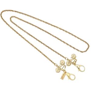 1928 Gold Tone Bicycle Chain Mask Holder, Women's