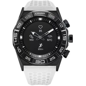 Citizen CZ SMART Men's Analog-Digital Stainless Steel White Strap Heartrate Smart Watch - JX1007-12E, Large