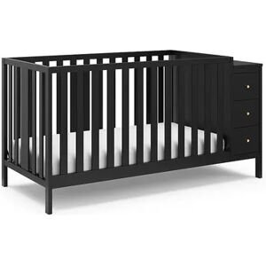 Storkcraft Storkcraft Malibu 3-in-1 Customizable Convertible Storage Crib, Black