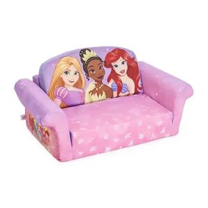 Marshmallow Furniture 2-in-1 Flip Open Couch Kid's Furniture, Disney Princesses, Med Pink