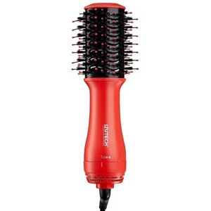 IZUTECH TORO 2-in-1 Portable Hair Dryer with Volumizing Brush, Light Red