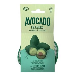 Fred Avocado Erasers 4-Pack, Multicolor