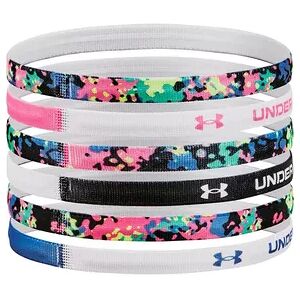 Under Armour Girls Under Armour 6-Pack Graphic Head Bands, Pink