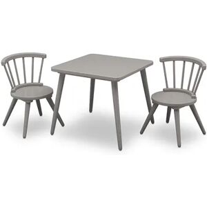 Delta Children Windsor Table & 2 Chair Set, Dark Grey