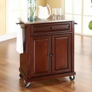 Crosley Furniture Stainless Steel Top Kitchen Island Cart, Clrs