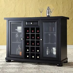 Crosley Furniture Alexandria Sliding Top Bar Cabinet, Black