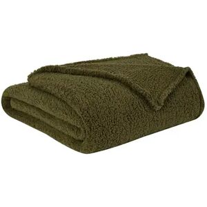 Brooklyn Loom Marshmallow Sherpa Blanket, Green, Twin XL