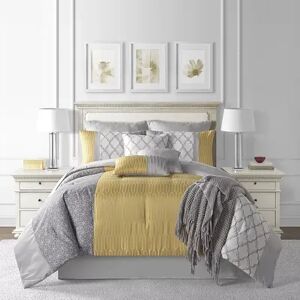 Lanwood Ridgewood Comforter Set with Shams, Grey, King