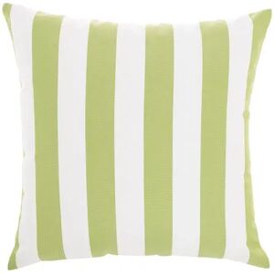 Mina Victory Pillows Stripes Reversible Indoor Outdoor Throw Pillow, Green, 12X22