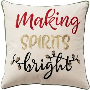 Rizzy Home Zoe Throw Pillow, Beig/Green, 20X20