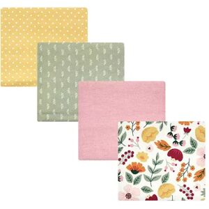 Hudson Baby Infant Girl Cotton Flannel Receiving Blankets, Fall Botanical, One Size, Yellow