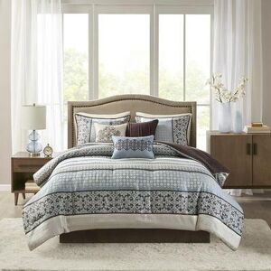 Madison Park Harvard 7-pc. Comforter Set, Blue, Cal King