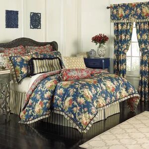 Waverly Sanctuary Rose 4-piece Bed Set, Blue, King
