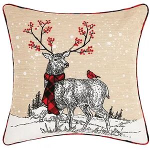 C&F Home Deer Christmas Throw Pillow, Beig/Green, 18X18