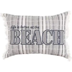 C&F Home Beach Saying Throw Pillow, Blue, 13X18