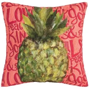 C&F Home Pineapple Throw Pillow, Red, 10X10