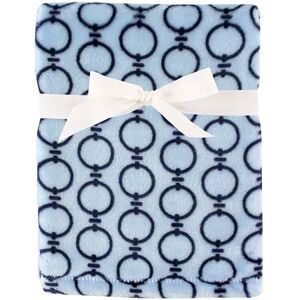 Hudson Baby Infant Boy Silky Plush Blanket, Links, 30x40 inches, Brt Blue