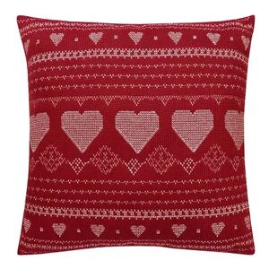 Celebrate Together Valentine's Day Valentine Fair Isle Knit Throw Pillow, White, 18X18