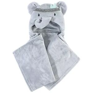 Little Treasure Baby Plush Hooded Blanket, Gray Elephant, One Size, Grey