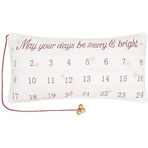 C&F Home Merry & Bright Advent Christmas Throw Pillow, White, 12X24