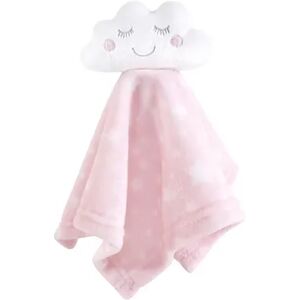 Hudson Baby Infant Girl Animal Face Security Blanket, Pink Cloud, One Size, Med Pink