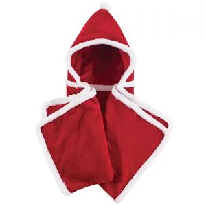 Hudson Baby Infant Hooded Animal Face Plush Blanket, Santa, One Size, Brt Red