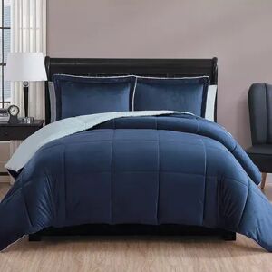 VCNY Home VCNY Micromink & Sherpa Reversible Comforter Set, Blue, King