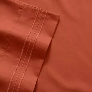 Sweet Home Collection 1500 Thread Count Deep Pocket Sheet Set, Red/Coppr, King Set