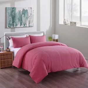 Kohl's Messy Bed Washed Cotton Duvet Cover Set, Red, Twin