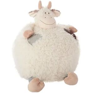 Mina Victory Plushlines Cow Throw Pillow, White, SHAPED