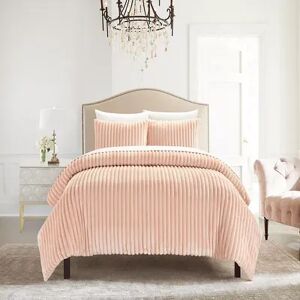 Chic Home Fargo Microplush Comforter Set With Shams, Pink, Twin