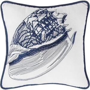 C&F Home Conch Shell Throw Pillow, Blue, 10X10