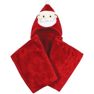 Hudson Baby Unisex Baby and Toddler Hooded Animal Face Plush Blanket, Red Santa, One Size, Brt Red