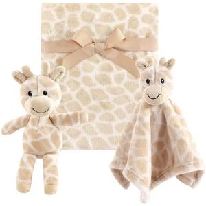 Hudson Baby Infant Plush Blanket, Security Blanket and Toy Set, Giraffe, One Size, Beige