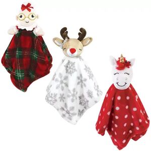 Hudson Baby Infant Girls Animal Face Security Blanket, Mrs Claus, One Size, Brt Red