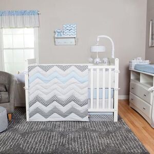 Trend Lab Blue Taffy 3-pc. Chevron Crib Bedding Set, Light Blue, INFANT