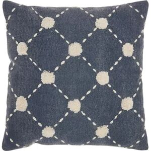 Mina Victory Embroidered DotsThrow Pillow, Blue, 20X20