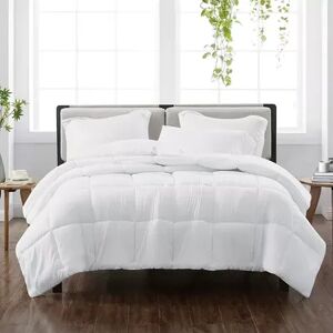 Cannon Solid Comforter Set with Shams, White, King