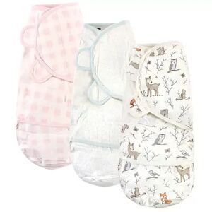 Hudson Baby Infant Girl Cotton Swaddle Wrap, Enchanted Forest, Infant Girl's, Size: 0-3 Months, Med Pink