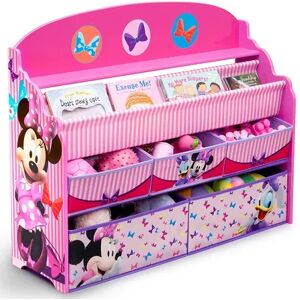 Disney's Minnie Mouse Deluxe Book and Toy Organizer by Delta Children, Pink