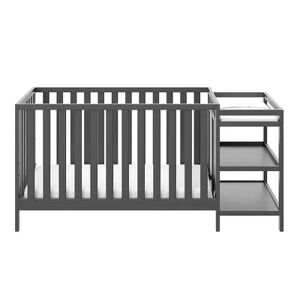 Storkcraft Pacific 4-in-1 Convertible Crib & Changer, Grey
