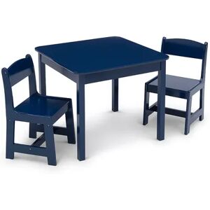 Delta Children MySize Kids Wood Table and Chair Set - 2 Chairs Included, Dark Blue