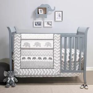 PS by Peanutshell Elephant Walk 3 Piece Crib Bedding Set, Multicolor