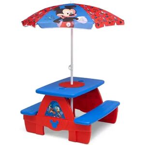 Disney's Mickey Mouse Picnic Table with Umbrella by Delta Children, Blue