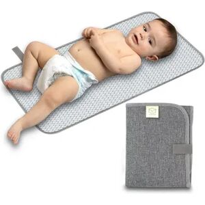 KeaBabies Portable Diaper Changing Pad, Waterproof Foldable Baby Changing Mat, Travel Diaper Change Mat, Grey