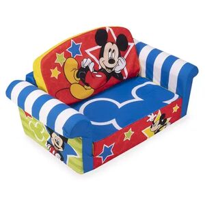 Marshmallow Furniture Children's 2 in 1 Flip Open Foam Kids Sofa, Mickey Mouse, Multicolor