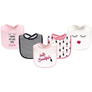 Little Treasure Baby Girl Cotton Bibs 5pk, Lipstick, One Size, Med Pink