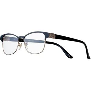 Women's Modera by Foster Grant Attina Crystal Accent Semi-Rimless Cat-Eye Reading Glasses, Size: +2.5, Multicolor
