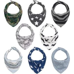 The Peanutshell 8-Pack Bandana Bibs, Size: Large, Multicolor