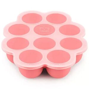 KeaBabies Silicone Baby Food Freezer Tray with Clip-on Lid, Dishwasher, Microwave, BPA-Free Baby Food Storage, Blossom